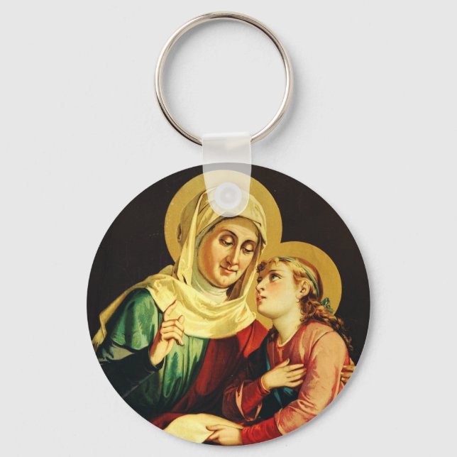 Porte-clés Sainte Anne et Vierge Marie (Recto)