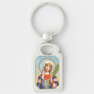 Porte-clés Sainte Catherine d'Alexandrie en robe égyptienne