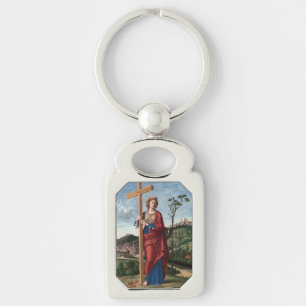 Porte-clés Sainte Hélène avec la Vraie Croix Art sacré