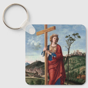 Porte-clés Sainte Hélène avec la Vraie Croix Art sacré