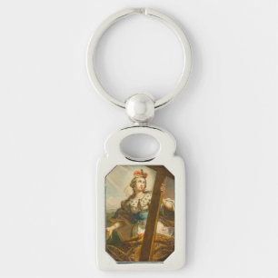 Porte-clés Sainte Hélène avec la Vraie Croix Art sacré