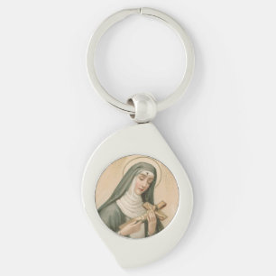 Porte-clés Sainte Rita de Cascia (M 015) Métal Tourbillonnant