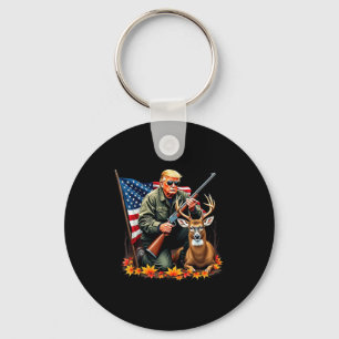 Porte-clés Saison de chasse au cerf Drapeau Usa vintage camou