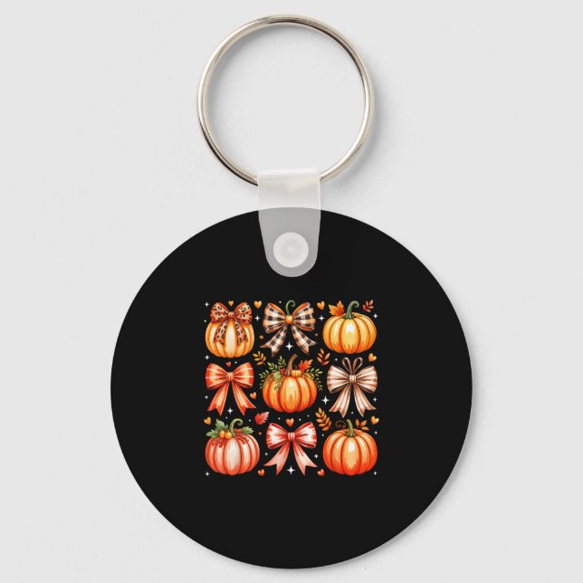 Porte-clés Saison de citrouille Thanksgiving Coquette Arc Aut (Recto)