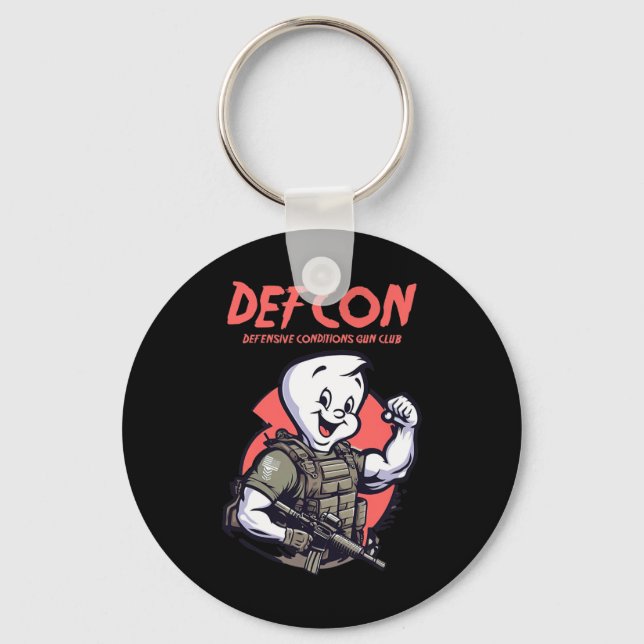 Porte-clés Saison Éffrayante d'Halloween Fantôme Tactique (Recto)