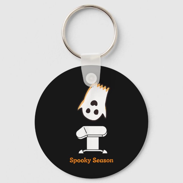 Porte-clés Saison éffrayante Halloween mignonne Ghost Gymnast (Recto)