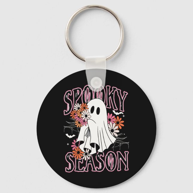 Porte-clés Saison éffrayante mignonne Fantôme Halloween Costu (Recto)