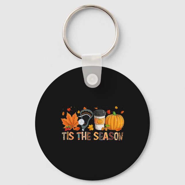 Porte-clés Saison Leopard Citrouille Lacrosse Halloween Fall  (Recto)