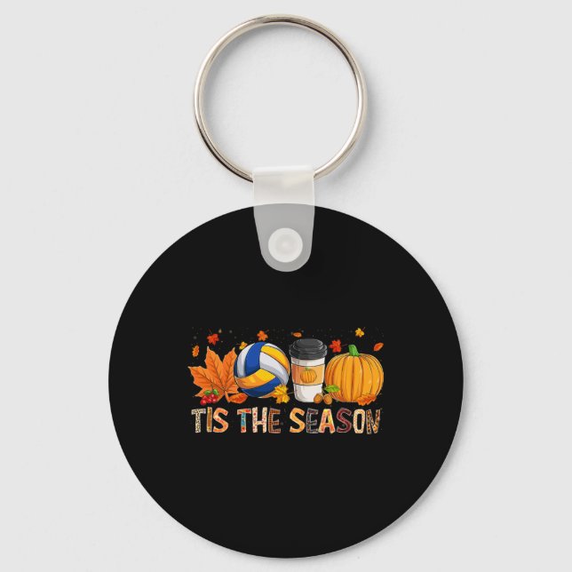 Porte-clés Saison Leopard Citrouille Volley Halloween Automne (Recto)