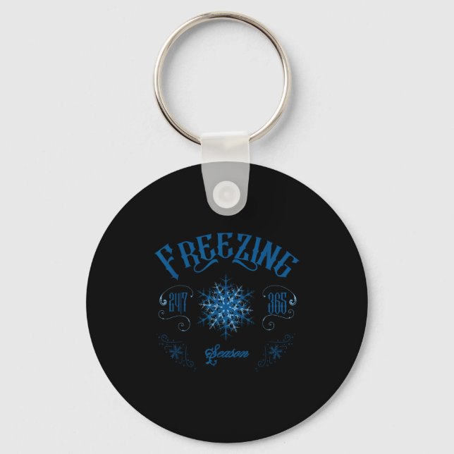 Porte-clés Saison Zing - Je suis froid 24_7 Littéralement Zin (Recto)