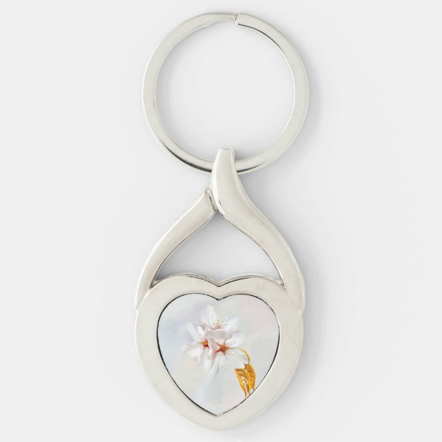 Porte-clés Sakura - Fleur de cerisier japonaise (Devant)