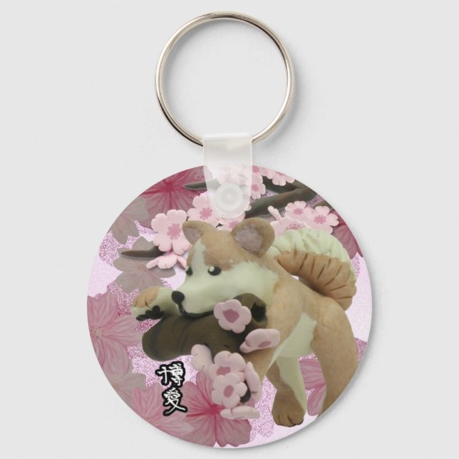 Porte-clés Sakura inu keychain (Recto)
