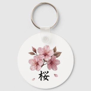 Porte-clés Sakura Katana Esthétique Japonaise