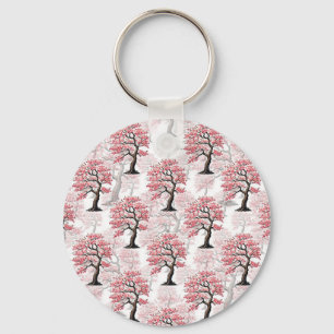Porte-clés Sakura Rose Cherry Fleur Arbre Design