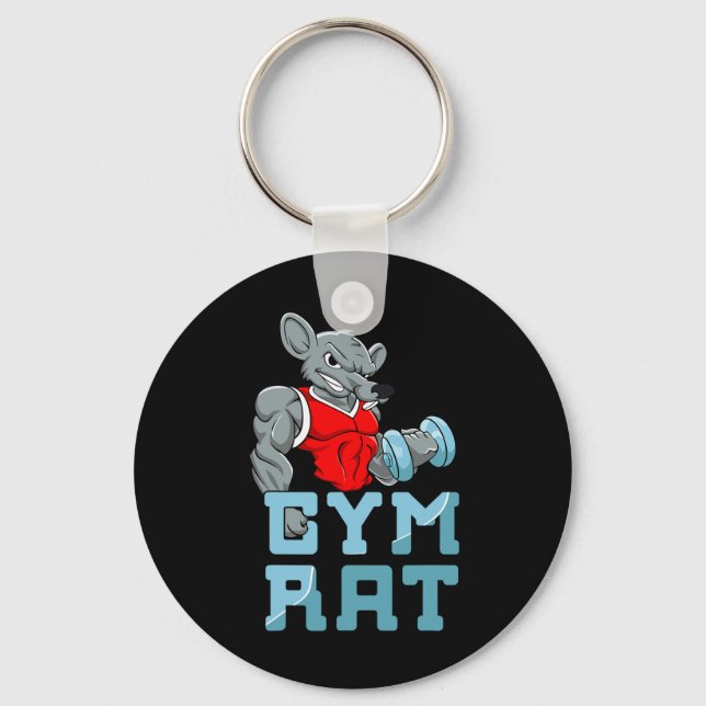 Porte-clés Salle De Sport Rat Fitness Bodybuilding Exercice M (Recto)