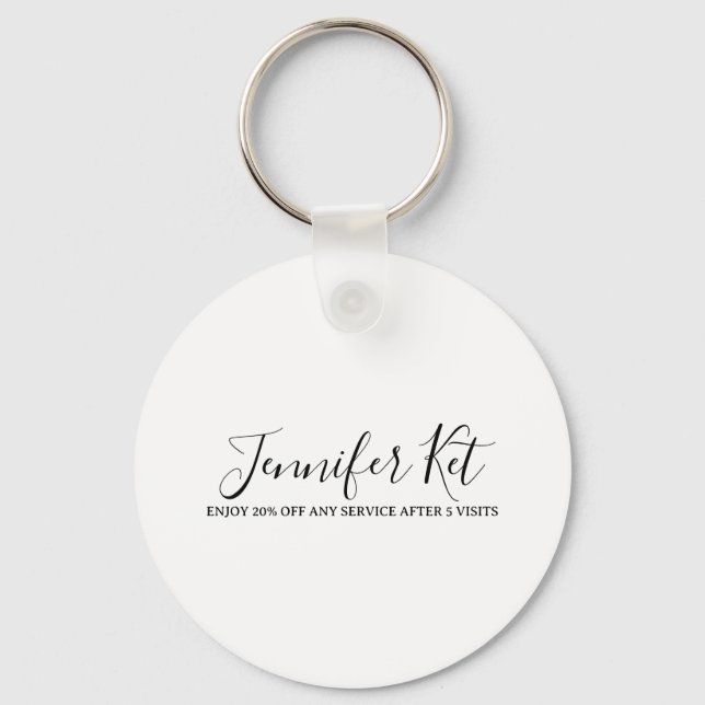 Porte-clés Salon spa business discount offer website visits a (Recto)