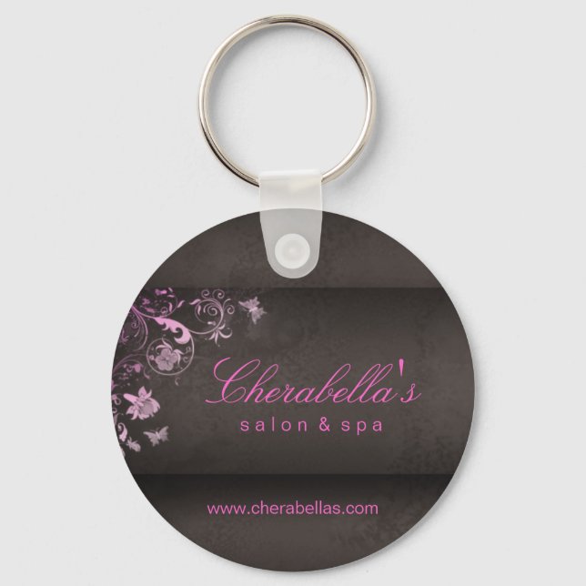 Porte-clés Salon Spa Papillon Porte - clé Cadeau rose (Recto)