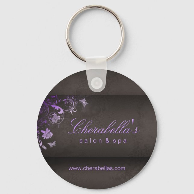 Porte-clés Salon Spa Papillon Porte - clé Cadeau violet  (Recto)