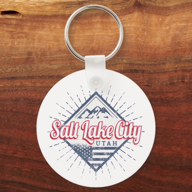 Porte-clés Salt Lake City Utah United States Mountains USA (Recto)