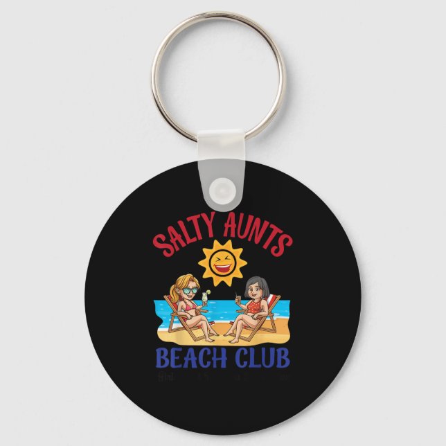 Porte-clés Salty Aunts Beach Club Summer Vacation Vibes 2025  (Recto)