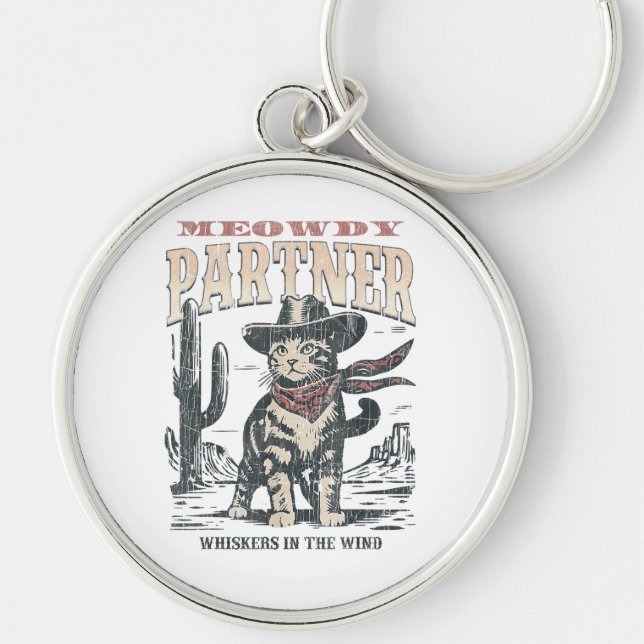 Porte-clés Salut associé Cowboy Chat  (Devant)