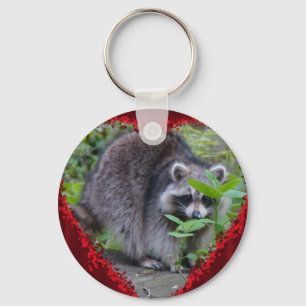 Porte-clés Salutation de Saint Valentin - Shy Raccoon