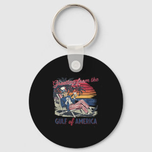 Porte-clés Salutation du golfe des États-Unis d'Amérique Trum