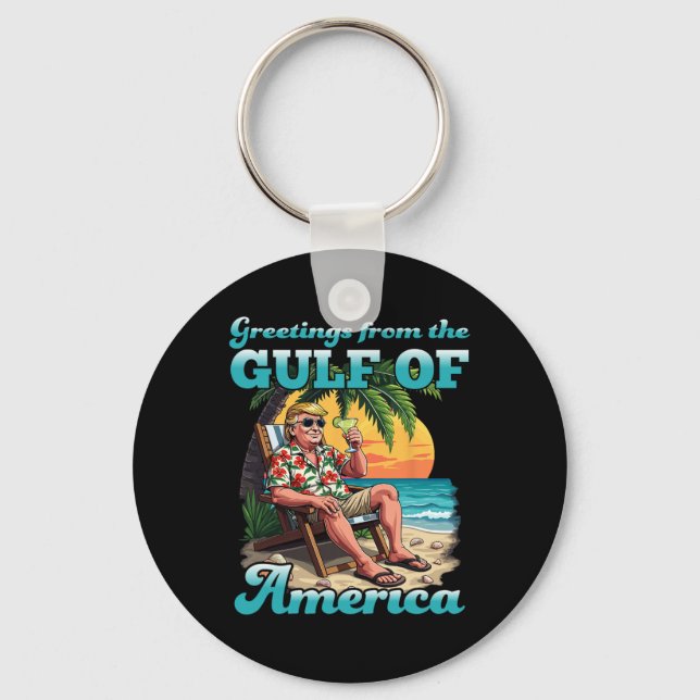 Porte-clés Salutation Du Golfe Patriotique Des Etats-Unis Re (Recto)