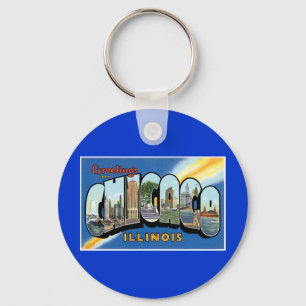 Porte-clés Salutations de Chicago, Illinois !