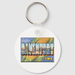 Porte-clés Salutations de Davenport Iowa