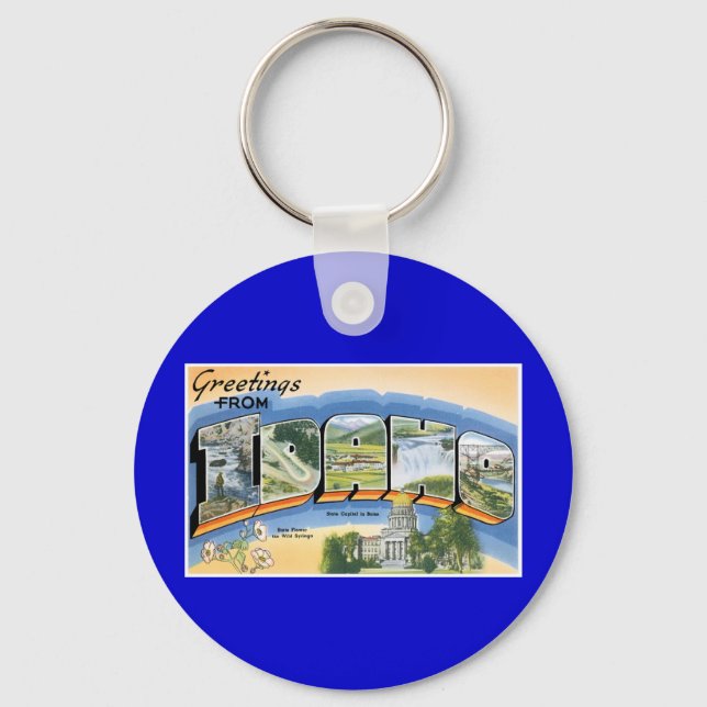 Porte-clés Salutations de l'Idaho ! (Recto)