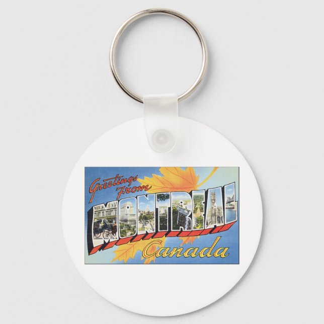 Porte-clés Salutations De Montréal, Canada (Recto)