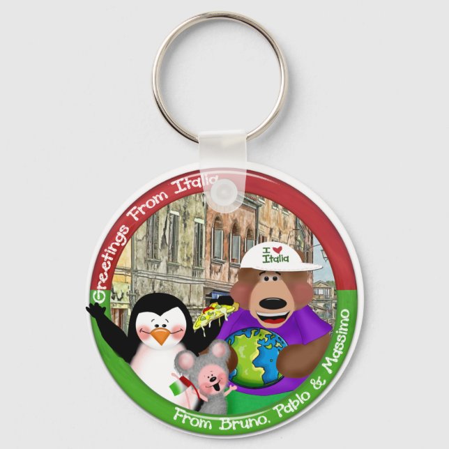 Porte-clés Salutations d'Italia (Recto)