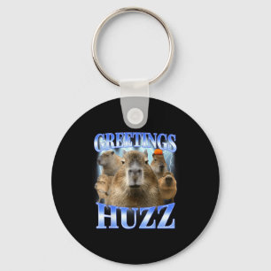 Porte-clés Salutations hourra capybara pour les hommes de la