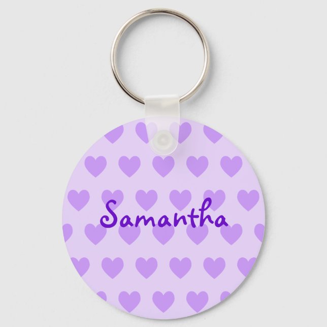 Porte-clés Samantha en violet (Recto)