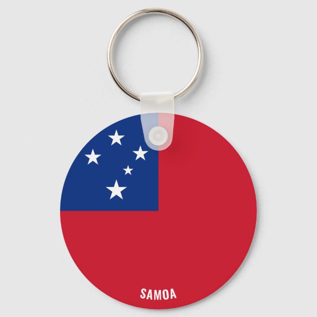Porte-clés Samoa Drapeau charmant patriotique (Recto)