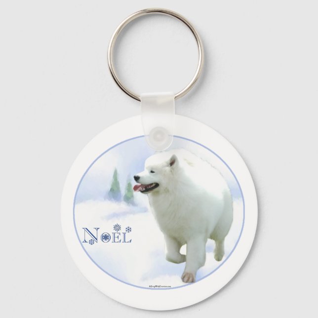 Porte-clés Samoyed Noel Porte - clé (Recto)