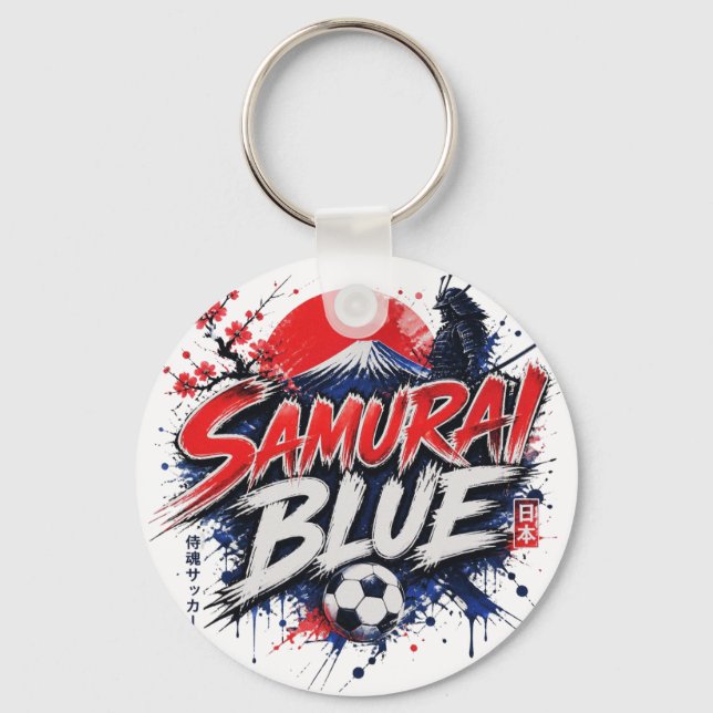 Porte-clés Samurai Blue - Surnom de l'équipe nationale du Jap (Recto)