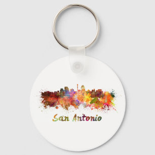 Porte-clés San Antonio skyline in watercolor