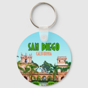 Porte-clés San Diego Balboa Park Californie Vintage