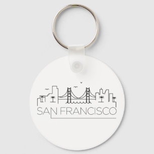 Porte-clés San Francisco Stylisé Skyline