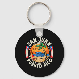 Porte-clés San Juan Porto Rico Plage Rétro Vintage 70s