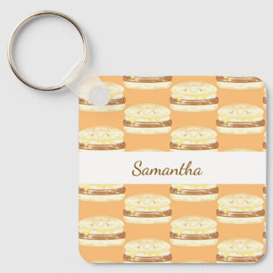Porte-clés Sandwich À La Saucisse, Aux Oeufs Et Au Fromage