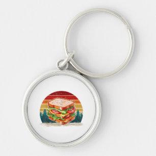 Porte-clés Sandwich Food Vintage Style Retro Sandw détendu