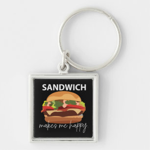 Porte-clés Sandwich Me Rend Heureux