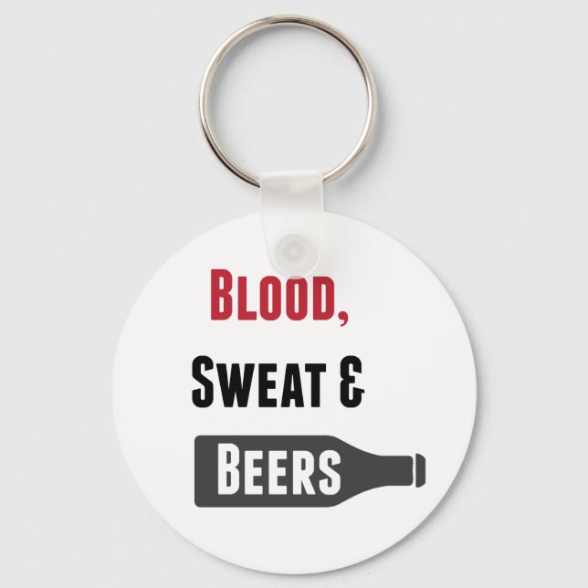 Porte-clés Sang, transpiration et bières (Recto)
