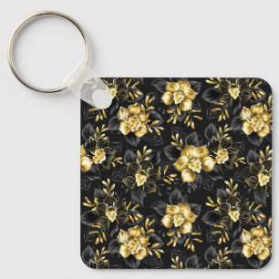 Porte-clés Sans couture avec orchidées de bijoux