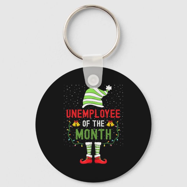 Porte-clés Sans-emploi du mois Noël drôle chômeur (Recto)