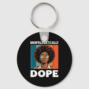 Porte-clés Sans excuses Femme Afro Couleurs Rétro