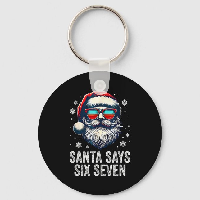 Porte-clés Santa 67 Meme Funny Six Seven Christmas Xmas Pajam (Recto)